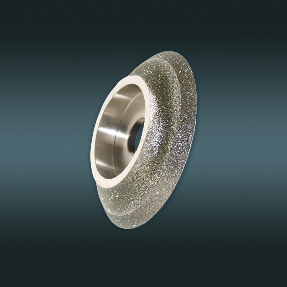 Electroplated diamond grinding wheel for glass edge grinding