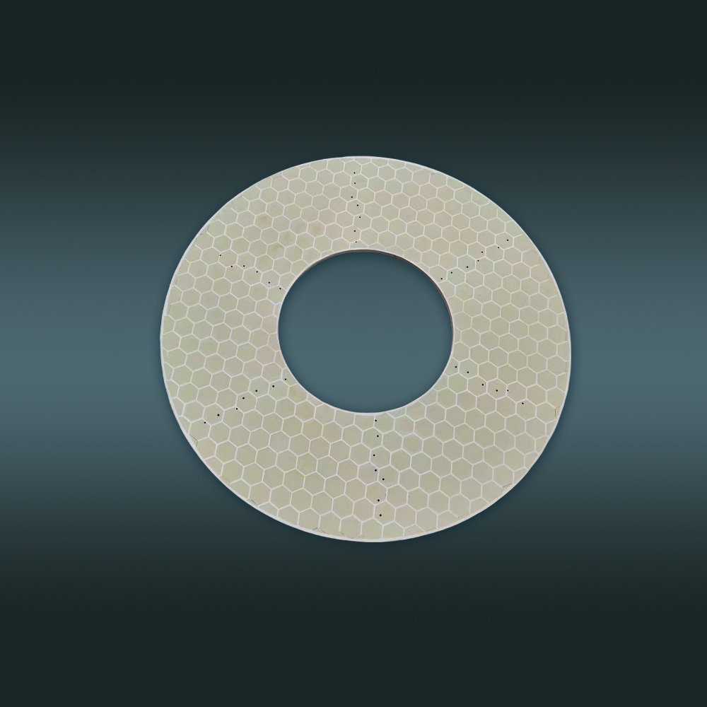 Vitrified diamond grinding disc for thinning alumina ceramic workpieces