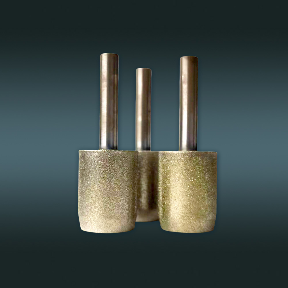 Electroplated diamond & CBN grinding rod for inner edge grinding