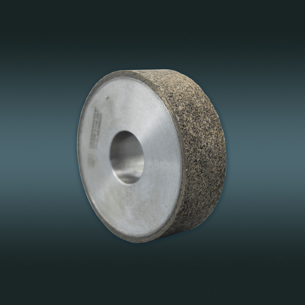 Metal diamond grinding wheel for external cylindrical grinding of hard materials such as marble, granite, industrial ceramics, etc